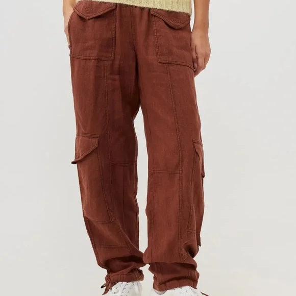 Ganni Brown Cargo Pants - Picture 1 of 11